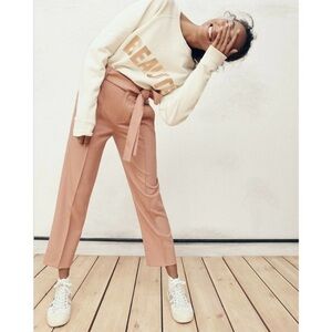 J. Crew Beaute Rose Gold Graphic Cream Sweatshirt Size Medium